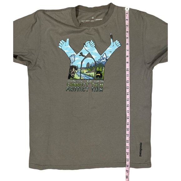 PATAGONIA shirt mens MEDIUM tan long sleeve Outdoor Camping - Picture 6 of 7